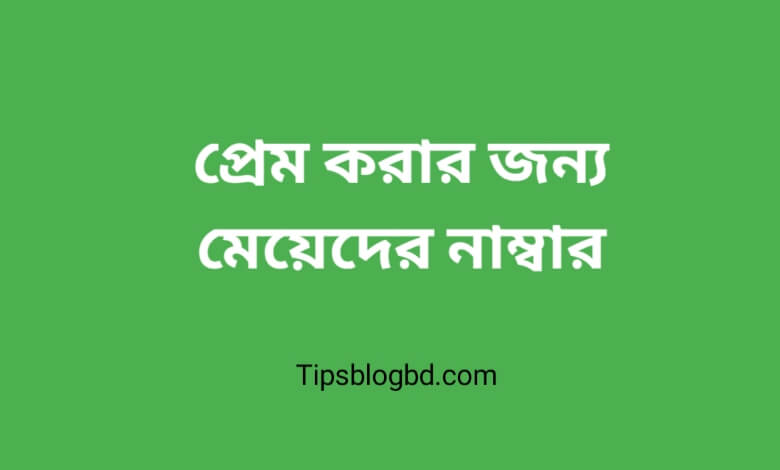 মেয়েদের নাম্বার প্রেম করার জন্য